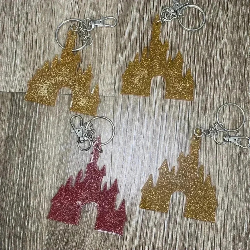 4 Homemade Disney Castle Keychains - Picture 4 of 4